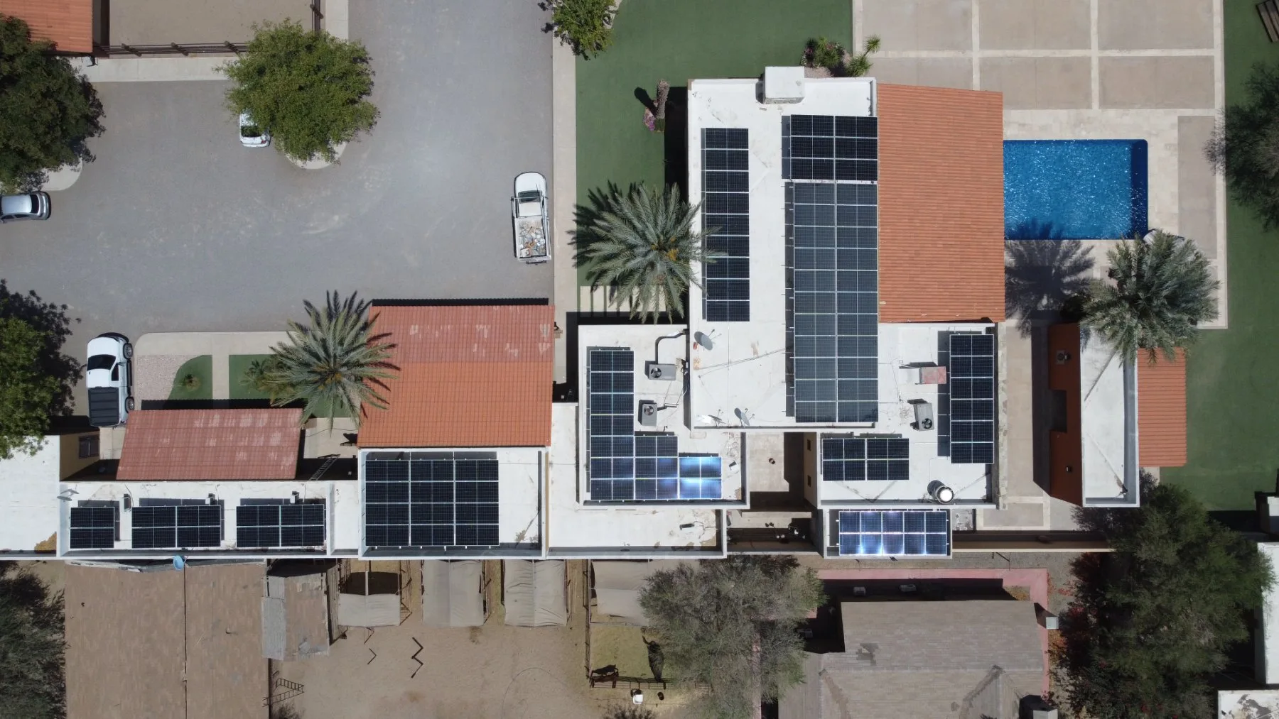 Residencia con paneles solares instalados por PSE en Sonora